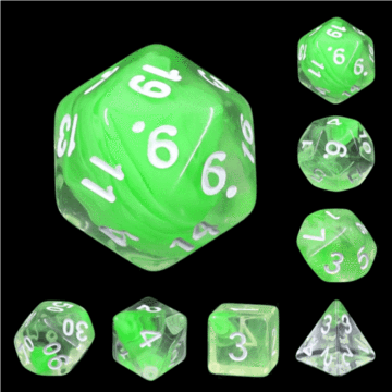 Foam Brain: Summer Limes Dice Set